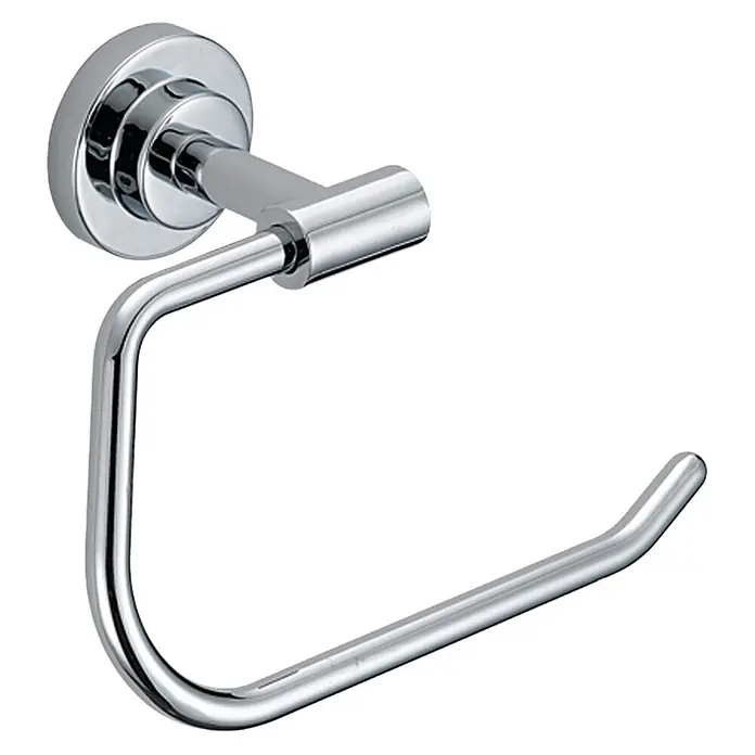Camargue Lyon Toilettenpapierhalter - Ohne Deckel, Silber, Glänzend - Verchromter Toilettenpapierhalter zur Wandmontage für das Badezimmer mit modernem Design für einen stilvollen Look.