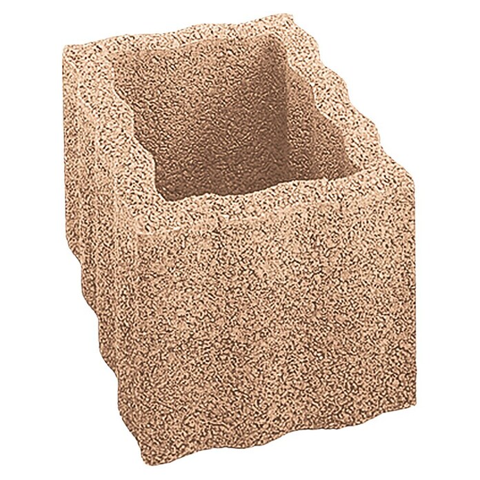 Pflanzstein Rasterstein (Mediterran, 40 x 30 x 25 cm, Beton)