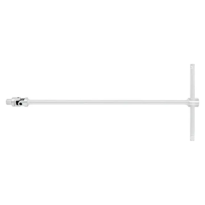 Matador T-Griff - ½″, Länge: 300 mm - Das Bild zeigt einen silberfarbenen T-Griff-Schlüssel. Er ist ein Werkzeug zum Festziehen und Lösen von Schrauben und Muttern.