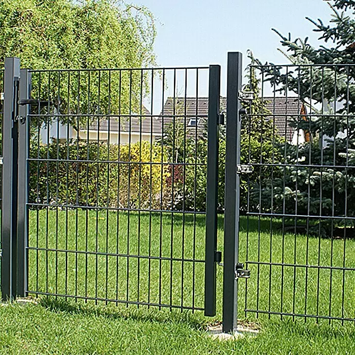 Hadra Zauntor Small - 1 x 1,2 m, Anthrazit, Metall - Stimmungsaufnahme