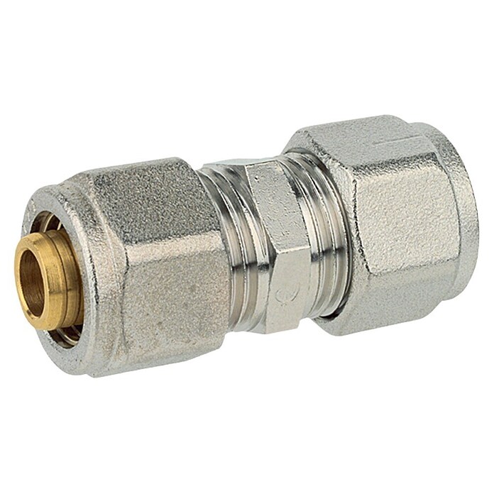 Spojnica za cijevi (Promjer: 2 x 16 mm, Poniklano)