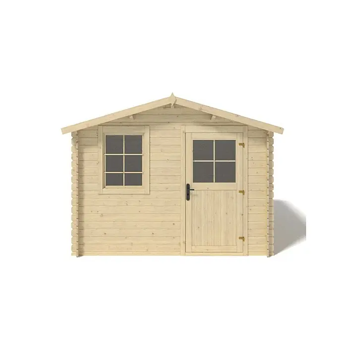 Gartenhaus, Gerätehaus 6m2 - 3x2m - 28mm -  - Helles Gartenhaus aus Naturholz mit Fenster und Tür.