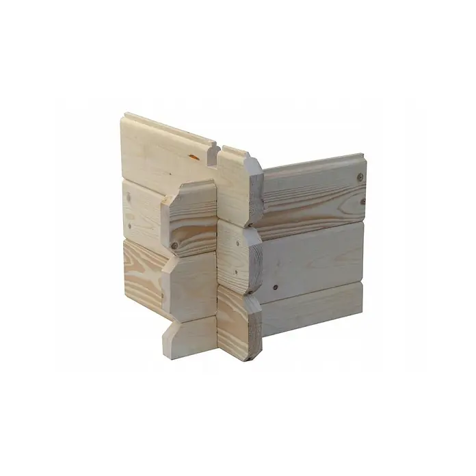 Gartenhaus, Gerätehaus 7.5m2 - 3x2.5m - 28mm -  - Hölzerne Eckverbindung für Blockhütten- oder Gartenhausbau, mit verzahnten Holzbohlen.