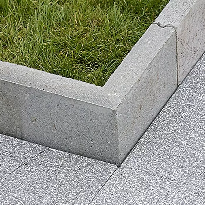 EHL Rasenkante Ecke - Grau, Beton - Detailaufnahme