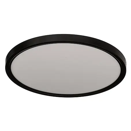 Lindby LED Deckenlampe in schwarz matt, weiß, Deckenleuchte rund