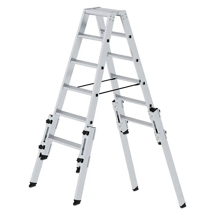 Stufen-Stehleiter treppengängig 2x6 Stufen - 