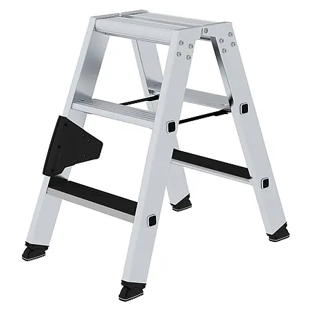 Stufen-Stehleiter beidseitig begehbar mit clip-step 2x3 Stufen