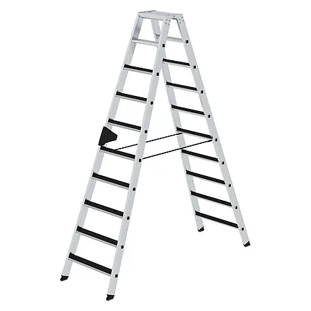 Stufen-Stehleiter beidseitig begehbar mit clip-step 2x10 Stufen
