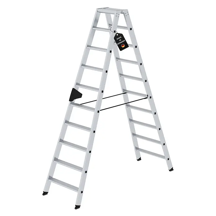 Stufen-Stehleiter beidseitig begehbar 2x10 Stufen - 