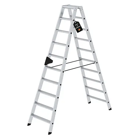 Stufen-Stehleiter beidseitig begehbar 2x10 Stufen