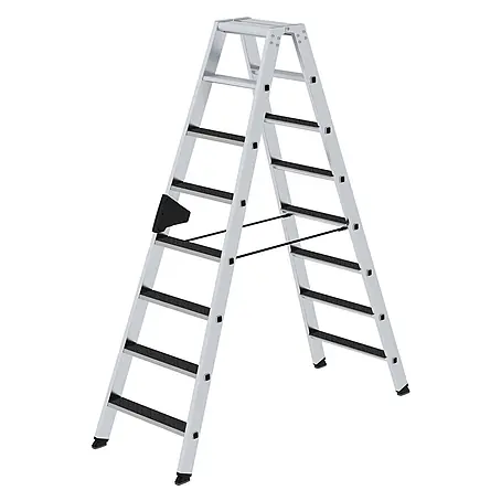 Stufen-Stehleiter beidseitig begehbar mit clip-step R13 2x8 Stufen