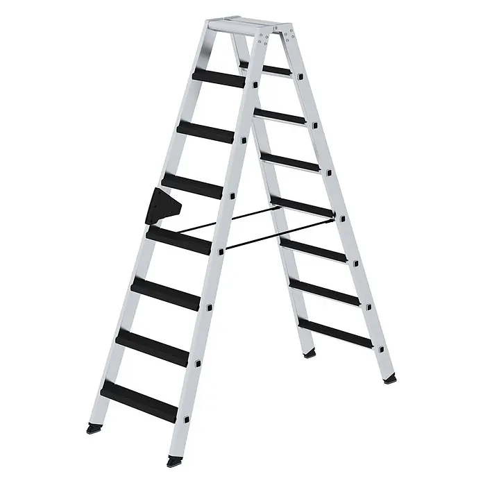 Stufen-Stehleiter beidseitig begehbar mit clip-step relax 2x8 Stufen - 