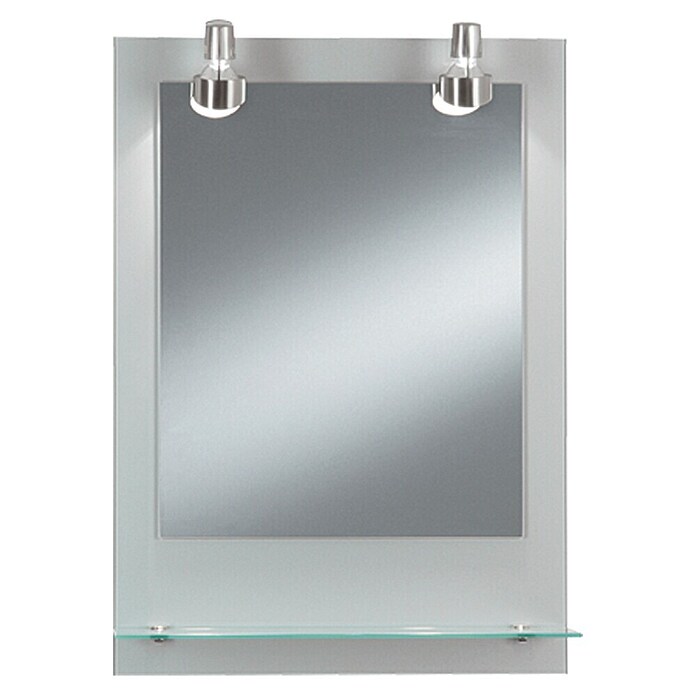 Kristall-Form Lichtspiegel Pascal (50 x 70 cm, Glasablage)