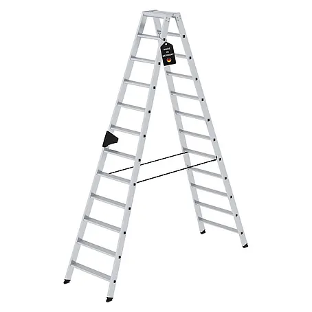 Stufen-Stehleiter beidseitig begehbar 2x12 Stufen