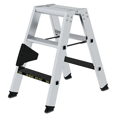 Stufen-Stehleiter 250 kg beidseitig begehbar mit clip-step R13 2x3 Stufen
