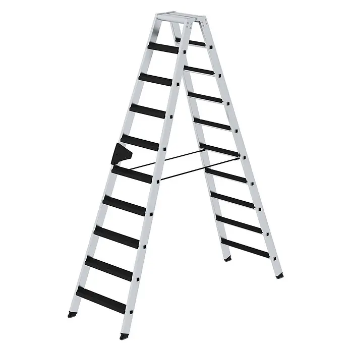 Stufen-Stehleiter beidseitig begehbar mit clip-step relax 2x10 Stufen - 
