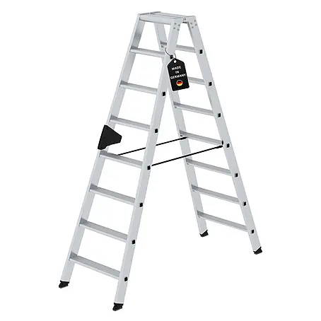 Stufen-Stehleiter beidseitig begehbar 2x8 Stufen