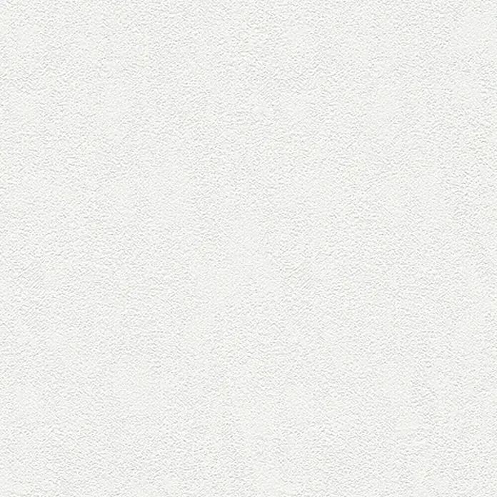 A.S. Création Vliestapete Innova - Weiß, Uni, 10,05 x 0,53 m - Eine Nahaufnahme einer weißen, strukturierten Oberfläche, die sich ideal als neutraler Hintergrund oder zur Hervorhebung von Texturen eignet.