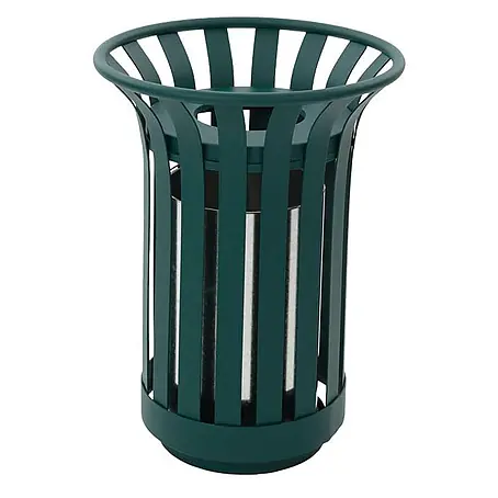 Runder Abfallbehälter für den Außenberreich | 23 Liter | HxØ 65x45cm | Grün