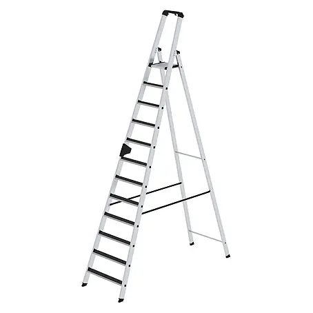 Stufen-Stehleiter einseitig begehbar mit clip-step R13 12 Stufen