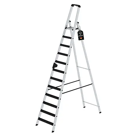 Stufen-Stehleiter einseitig begehbar mit clip-step relax 12 Stufen