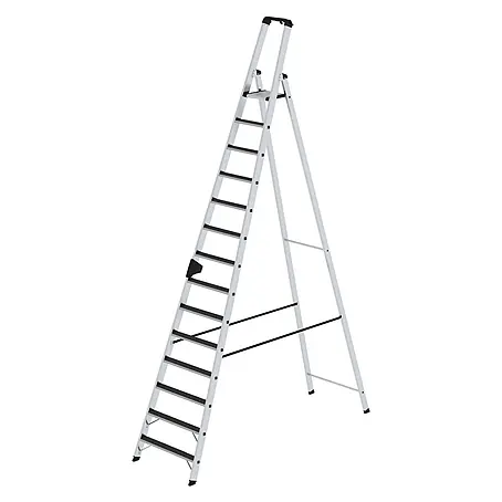 Stufen-Stehleiter einseitig begehbar mit clip-step R13 14 Stufen