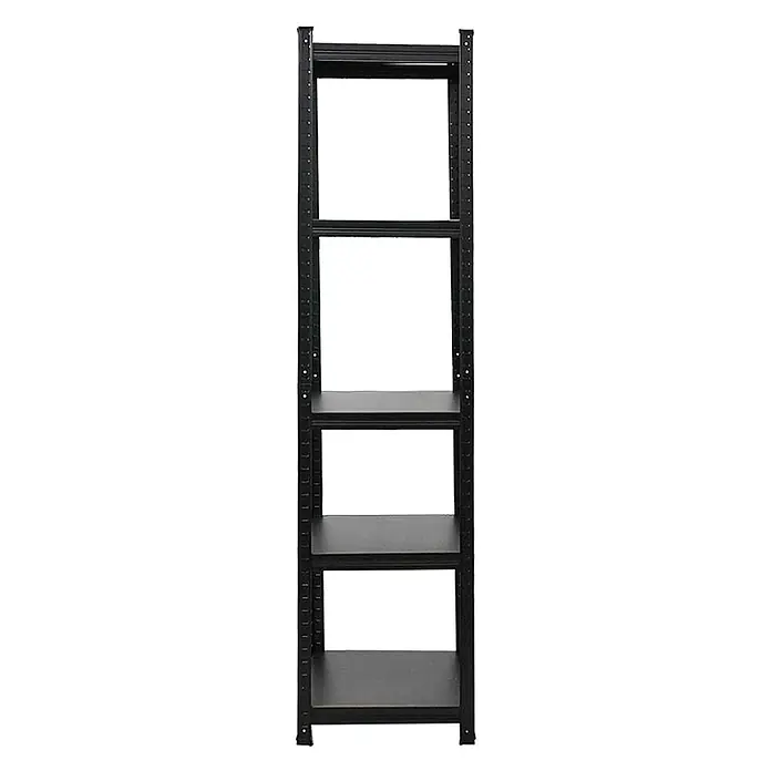 All Black Series Schwerlastregal Ragnar 180x45x45cm 100kg Matt Schwarz -  - Schwarzes Metallregal mit 5 Ablagen für Lagerzwecke.