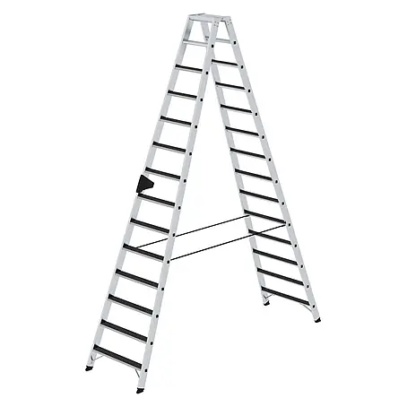 Stufen-Stehleiter beidseitig begehbar mit clip-step R13 2x14 Stufen