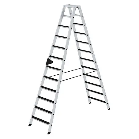 Stufen-Stehleiter beidseitig begehbar mit clip-step 2x12 Stufen