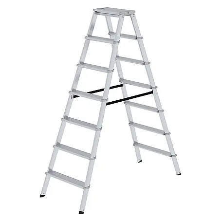 ML Stufen-Stehleiter beidseitig begehbar 2x7 Stufen
