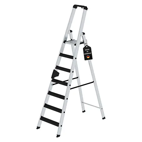 Stufen-Stehleiter einseitig begehbar mit clip-step relax 7 Stufen