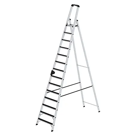 Stufen-Stehleiter einseitig begehbar mit clip-step 14 Stufen