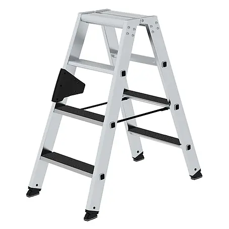 Stufen-Stehleiter beidseitig begehbar mit clip-step R13 2x4 Stufen