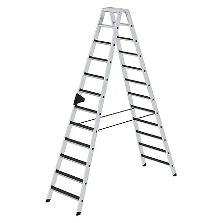 Stufen-Stehleiter beidseitig begehbar mit clip-step R13 2x12 Stufen