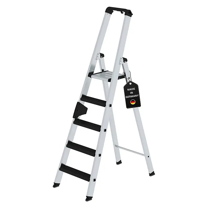 Stufen-Stehleiter einseitig begehbar mit clip-step relax 5 Stufen - 