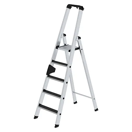 Stufen-Stehleiter einseitig begehbar mit clip-step R13 5 Stufen