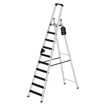 Stufen-Stehleiter einseitig begehbar mit clip-step relax 10 Stufen