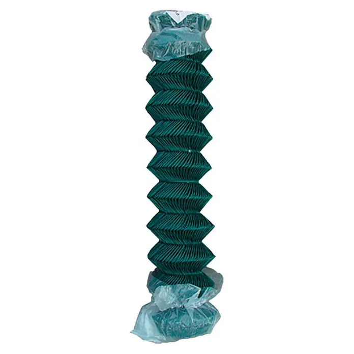 Viereckgeflecht - 15 x 1 m, Grün, Draht - Eine Rolle grüner Maschendrahtzaun in Plastikverpackung.