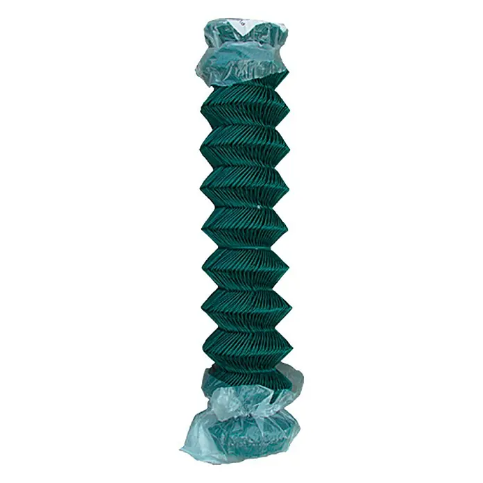 Viereckgeflecht - 15 x 1 m, Grün, Draht - Eine Rolle grüner Maschendrahtzaun in Plastikverpackung.