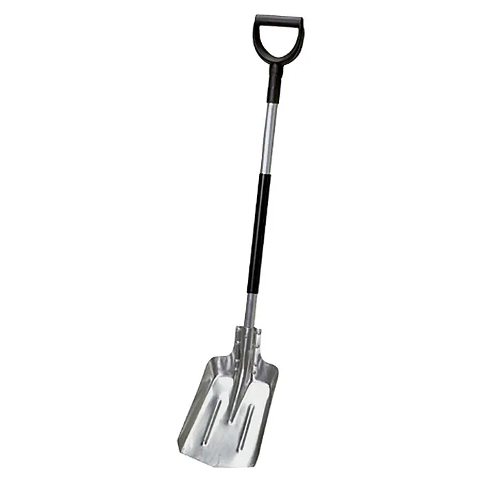 Gardol Aluline Autoschaufel - Arbeitsbreite: 31 cm, Langstiel - Silberne Lawinenschaufel mit D-Griff. Ideal zum Graben im Schnee und für Notfälle.