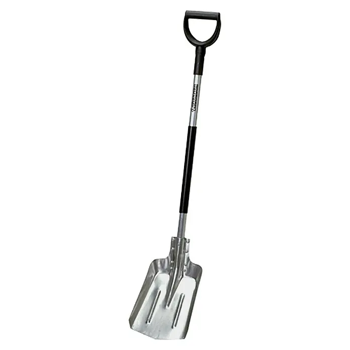 Gardol Aluline Autoschaufel - Arbeitsbreite: 31 cm, Langstiel - Silberne Lawinenschaufel mit D-Griff. Ideal zum Graben im Schnee und für Notfälle.