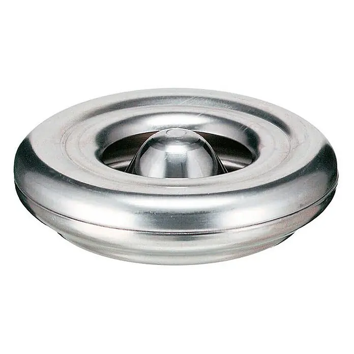 Feuerlöschender Tischaschenbecher aus Aluminium | HxØ 6x12cm | Silber -  - Aschenbecher aus Edelstahl mit zentraler Kuppel.