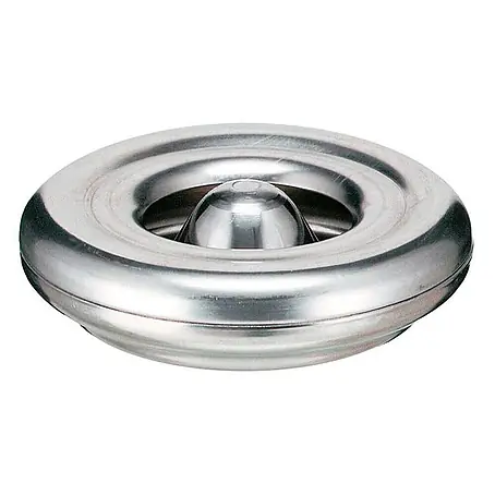 Feuerlöschender Tischaschenbecher aus Aluminium | HxØ 6x12cm | Silber