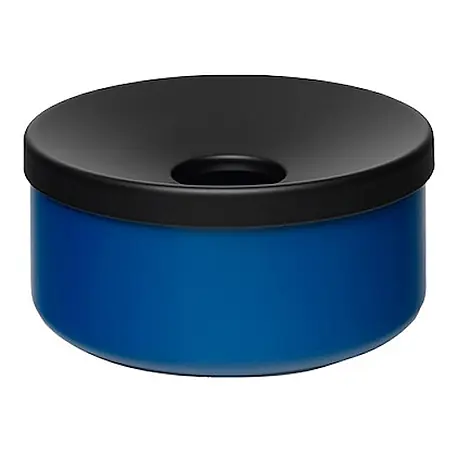 Robuster Tischascher | HxBxT 8x15,5x15,5cm | Stahl | Blau