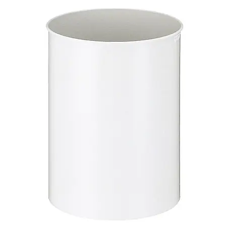 Stillvoller runder Metall Papierkorb | 30 Liter | HxØ 47x33,5cm | Weiß