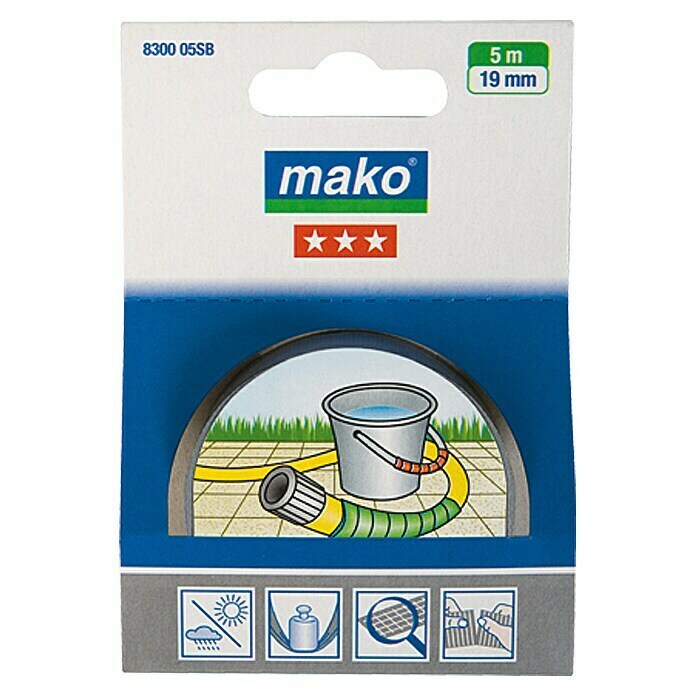 Mako Super-Kraftband (Grau, 500 x 1,9 cm)