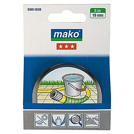 Mako Super-Kraftband (Grau, 5 m x 19 mm)