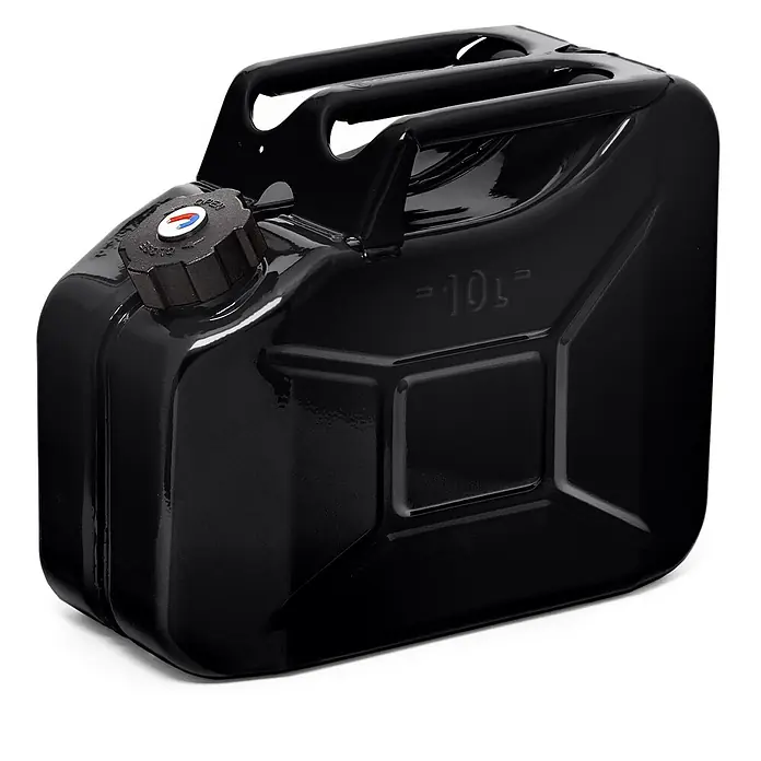 BW Kraftstoffkanister 10 l, Metall, Schraubverschluss, Schwarz -  - Schwarzer Metall-Kanister mit Griffen und Schraubverschluss, 10L Fassungsvermögen.
