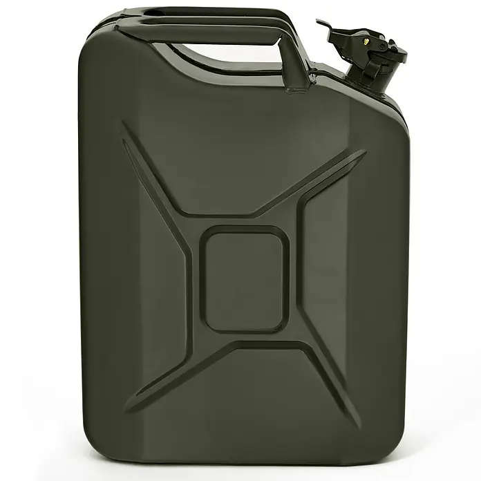 Oxid7 by BW Kraftstoffkanister Metall 20 l, Benzinkanister, Bronzegrün -  - Olivgrüner Metall-Benzinkanister mit drei Griffen und einem Verschlussstutzen.