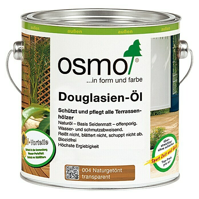 Osmo Douglasien-Öl Seidenmatt 004 (2,5 l, Seidenmatt, Natürliche pflanzliche Öle und Wachse)